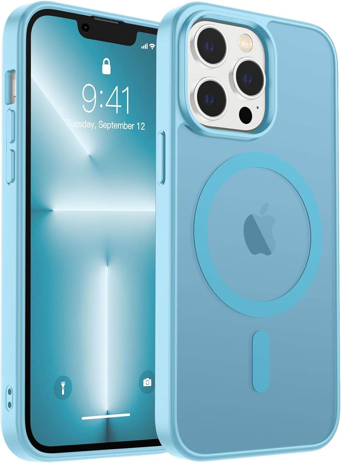 MagSafe Compatible iPhone 14 15 Case Matte Shockproof Anti Scratch Black