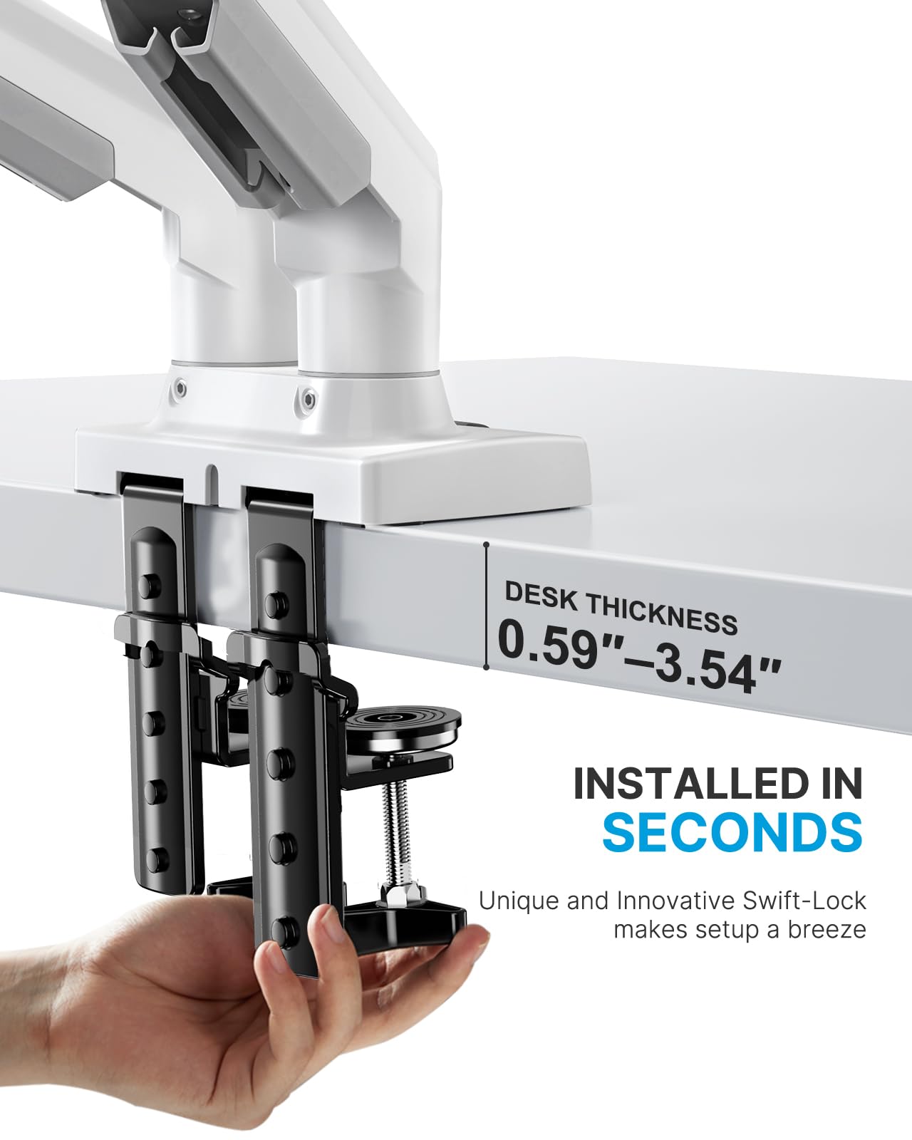 HUANUO Dual Monitor Stand 13 To 32 Inch VESA Desk Mount