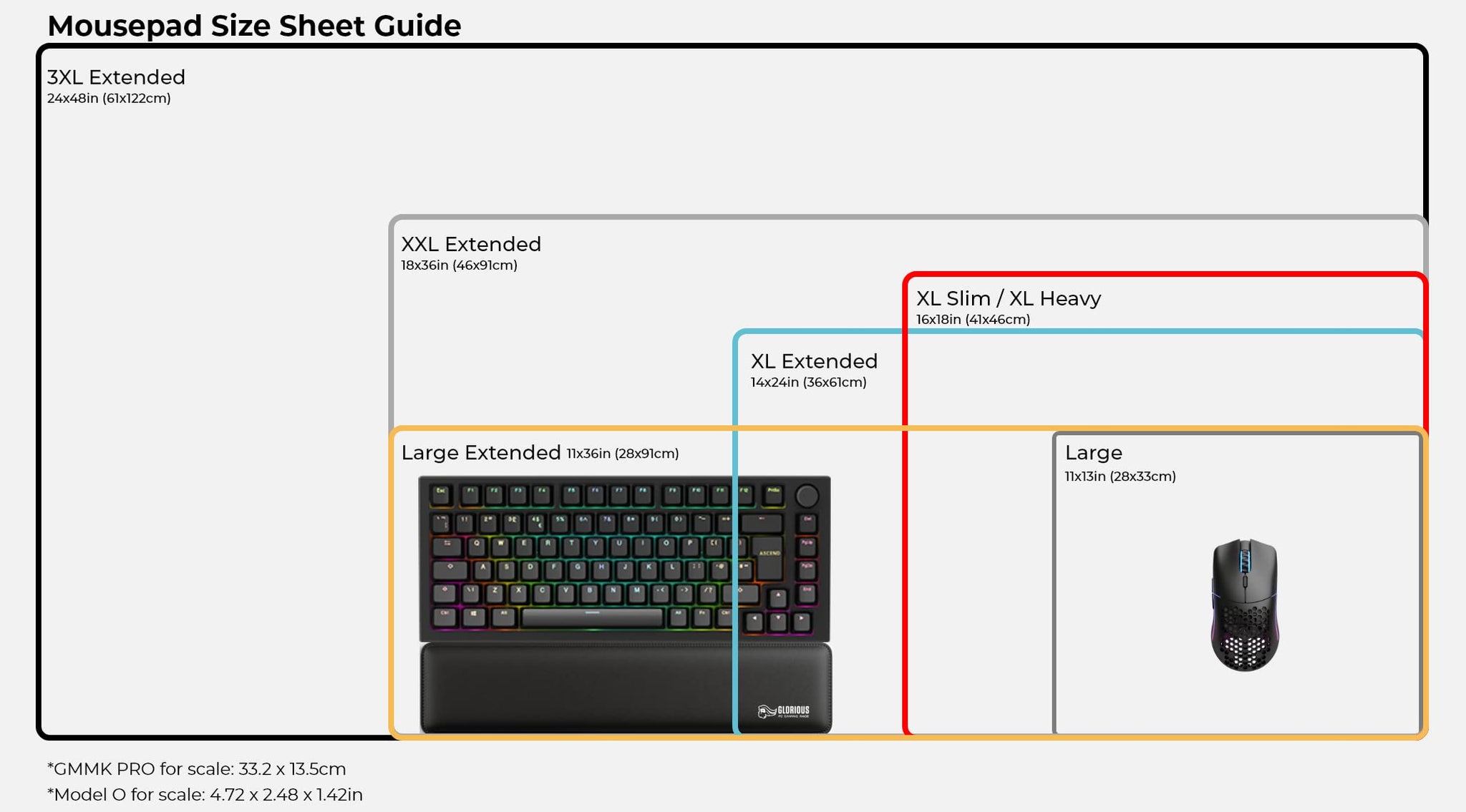 Glorious XL Heavy Gaming Mouse Mat with Extra Thickness