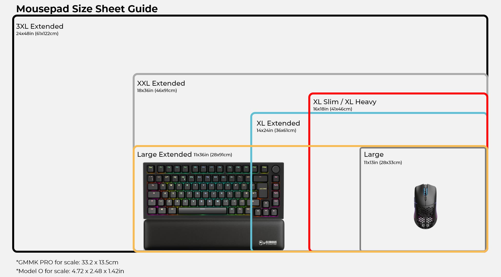 Glorious XL Heavy Gaming Mouse Mat with Extra Thickness