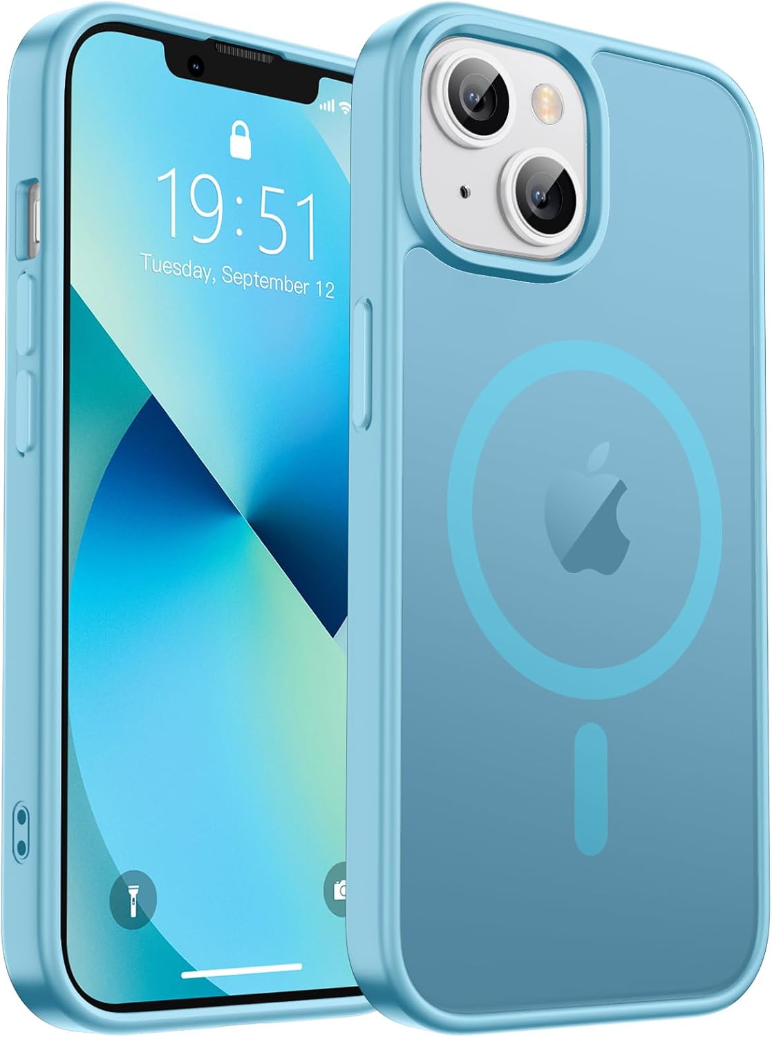 MagSafe Compatible iPhone 14 15 Case Matte Shockproof Anti Scratch Black