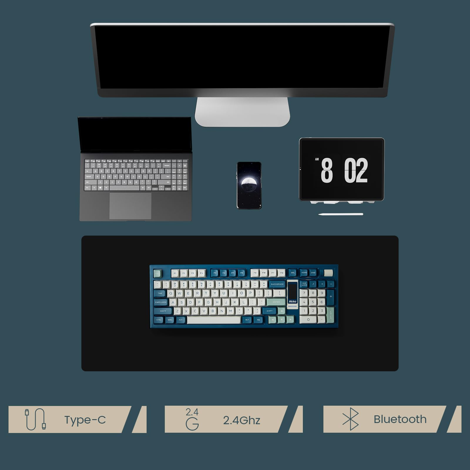 Akko 5098B Wireless Gaming Keyboard with RGB Features