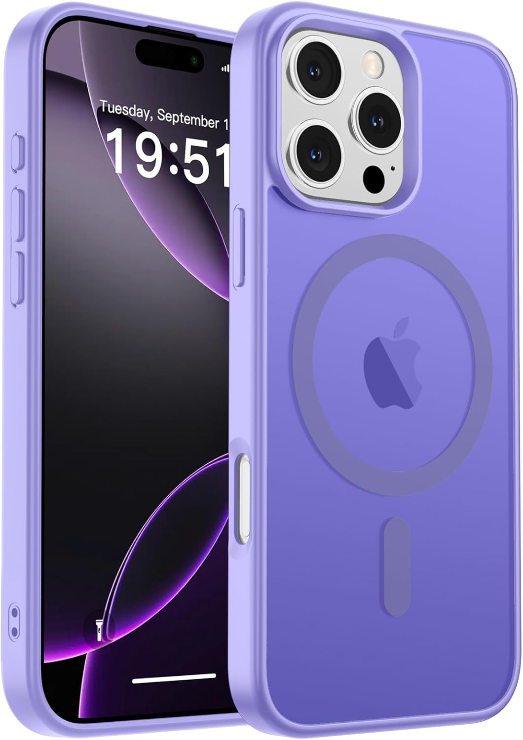 MagSafe Compatible iPhone 14 15 Case Matte Shockproof Anti Scratch Black