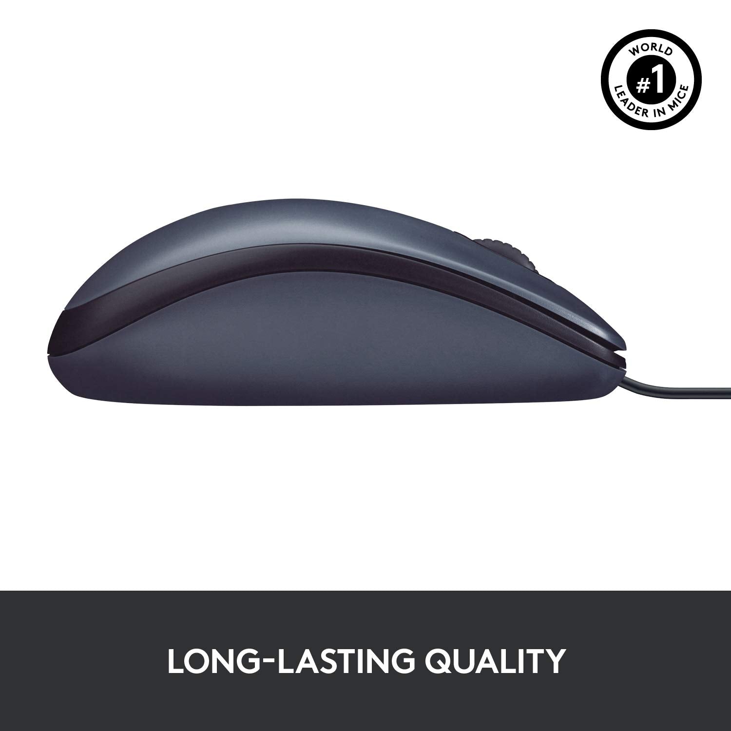 Logitech B100 Wired Mouse Comfortable Ambidextrous Design
