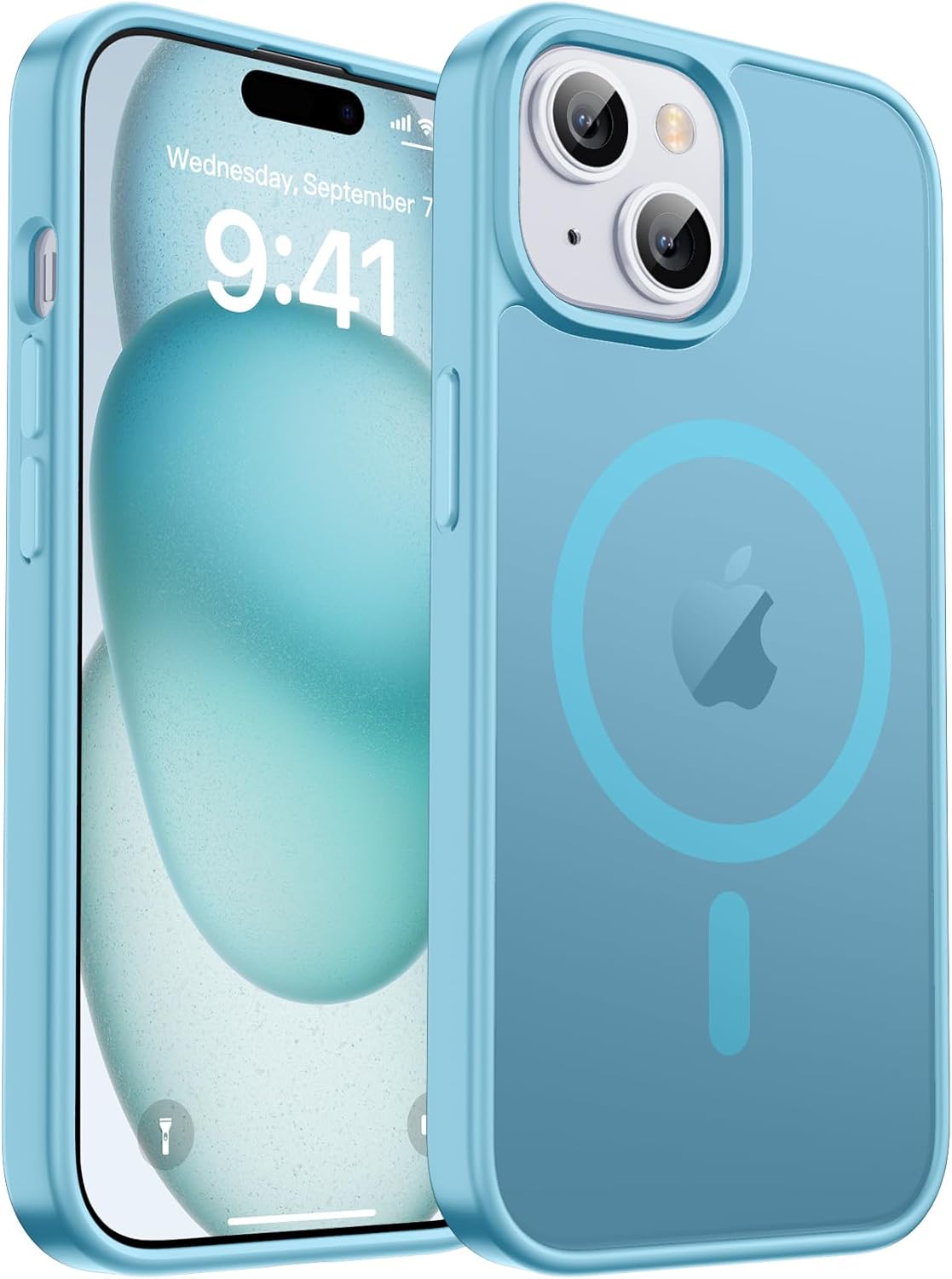 MagSafe Compatible iPhone 14 15 Case Matte Shockproof Anti Scratch Black