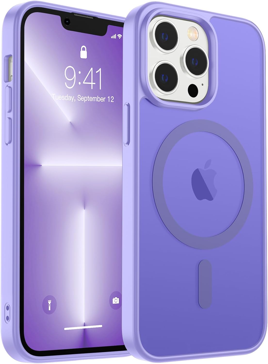 MagSafe Compatible iPhone 14 15 Case Matte Shockproof Anti Scratch Black