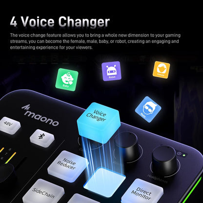 MaonoCaster G1 NEO Gaming Audio Mixer With Pro Preamp RGB