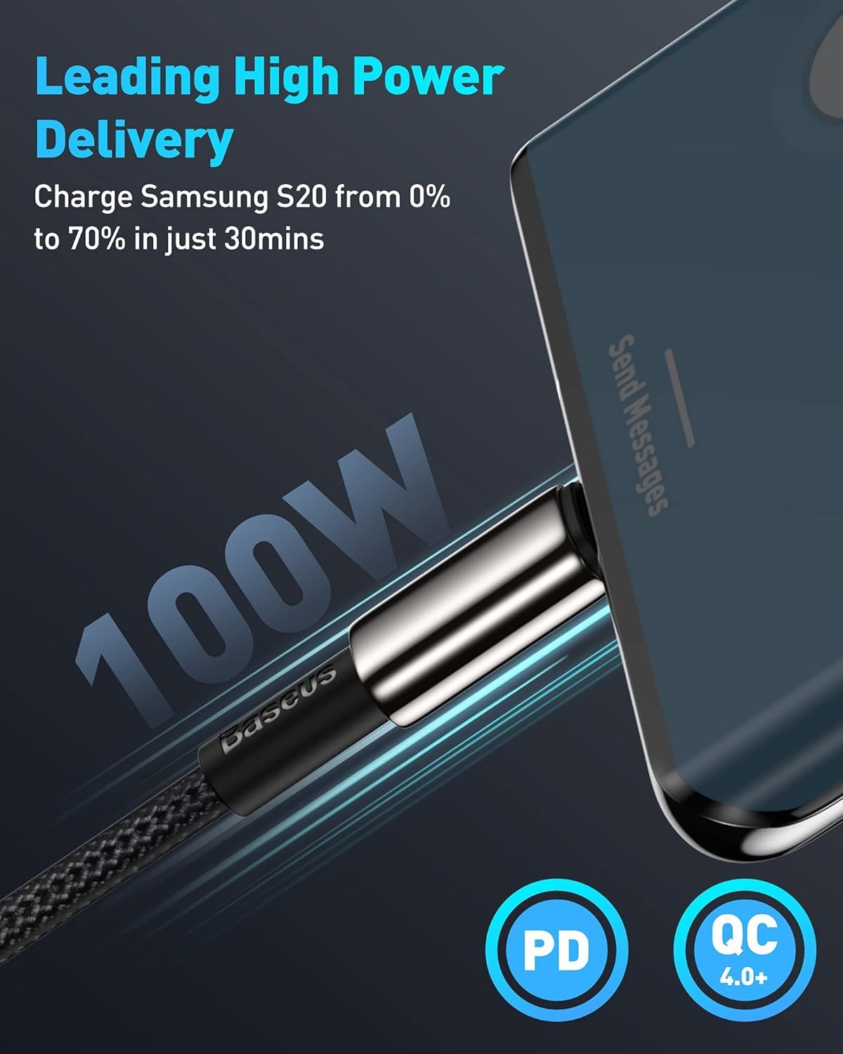 Baseus 100W Fast Charging USB C Cable for All Devices