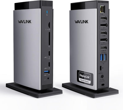 WAVLINK DisplayLink Docking Station for Three Monitors 130W