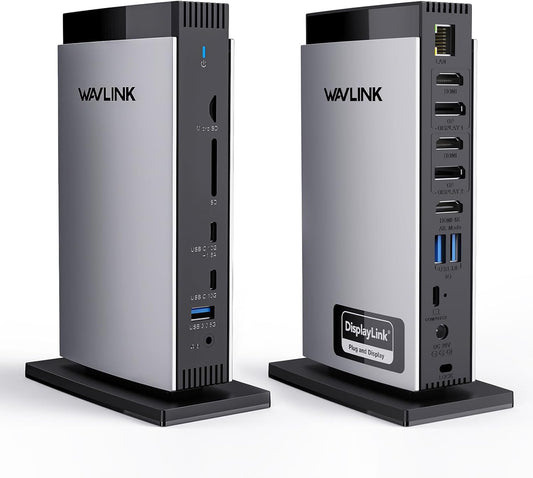 WAVLINK DisplayLink Docking Station for Three Monitors 130W