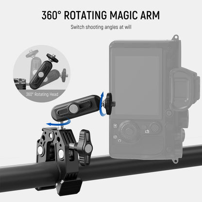 Neewer Super Clamp with Dual Ballhead Magic Arm
