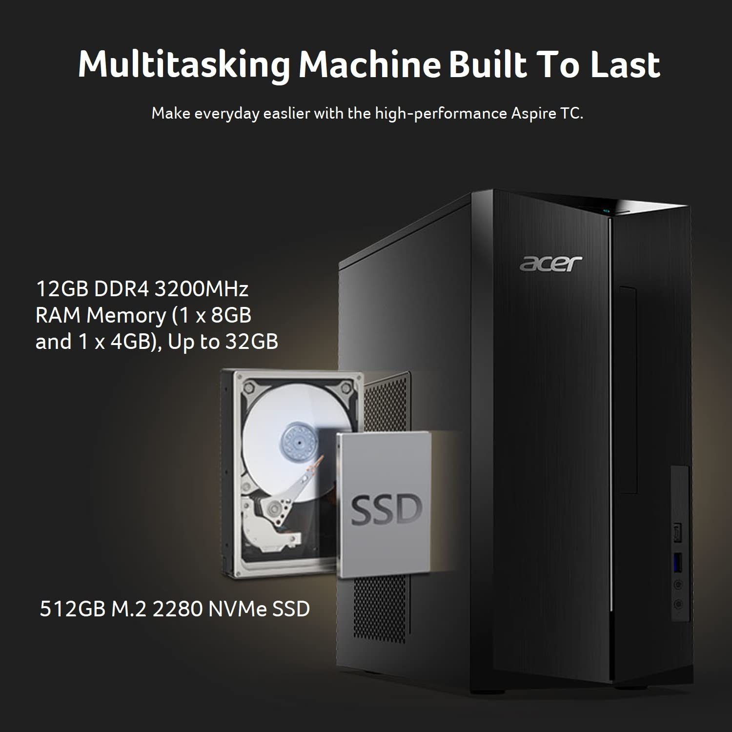 Acer Aspire TC Desktop with Intel Core i5 Performance