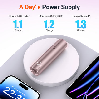 EnergyQC 5000mAh Fast Charging Portable Charger USBC Input