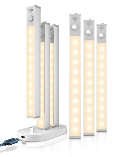 6 Pack LED Under Cabinet Lights Wireless Charging Station