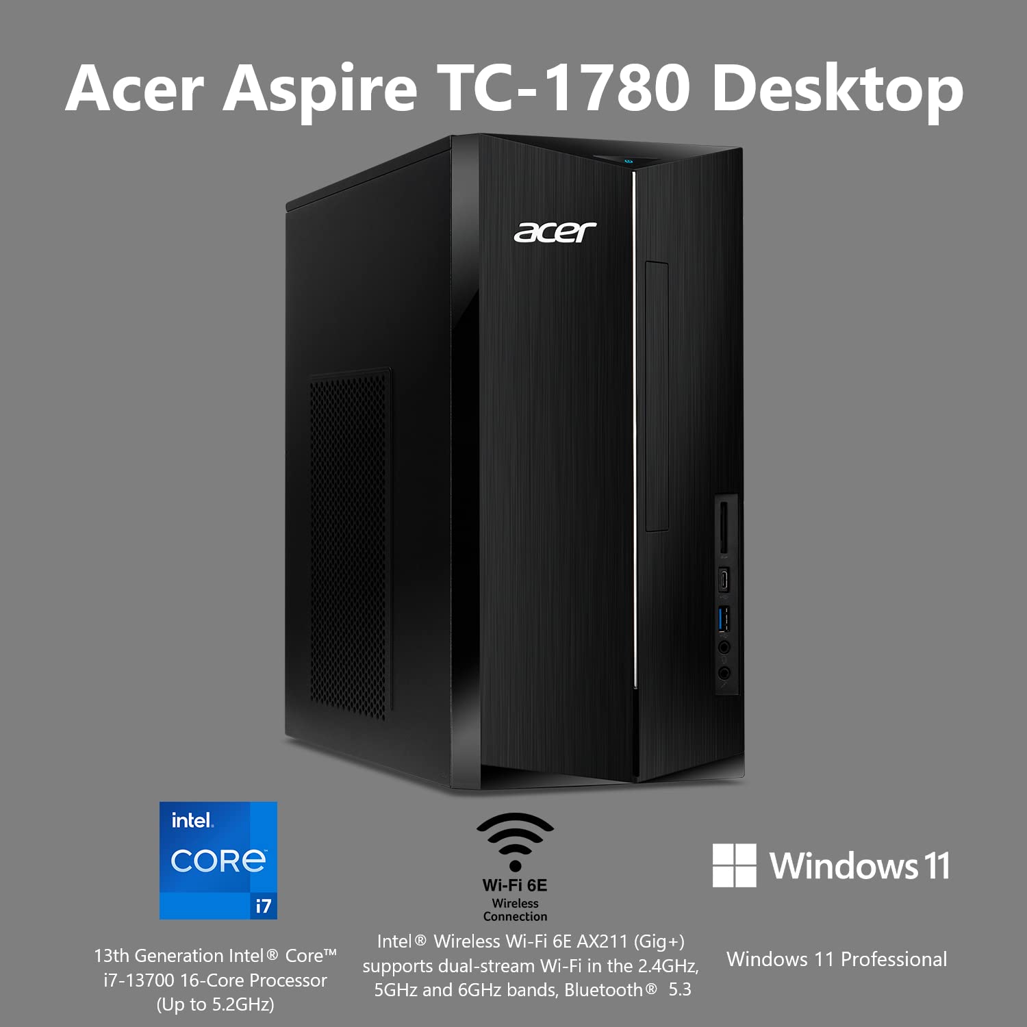 Acer Aspire TC Desktop with Fast Intel Core i5 Processor