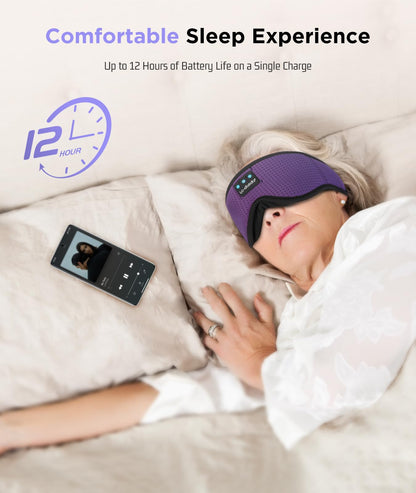 Sleep Headphones Bluetooth Eye Mask for Side Sleepers