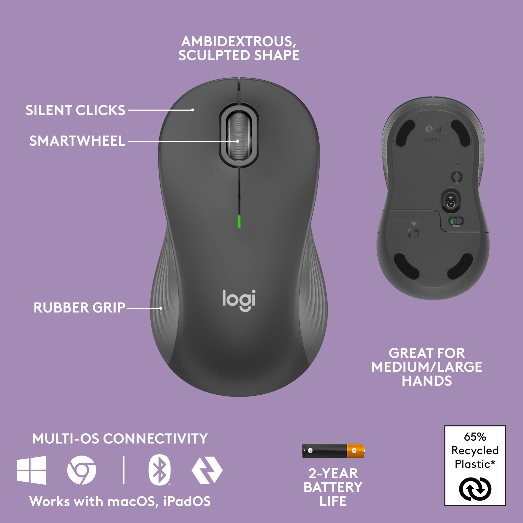Logitech Wave Keys Wireless Ergonomic Keyboard for Comfort