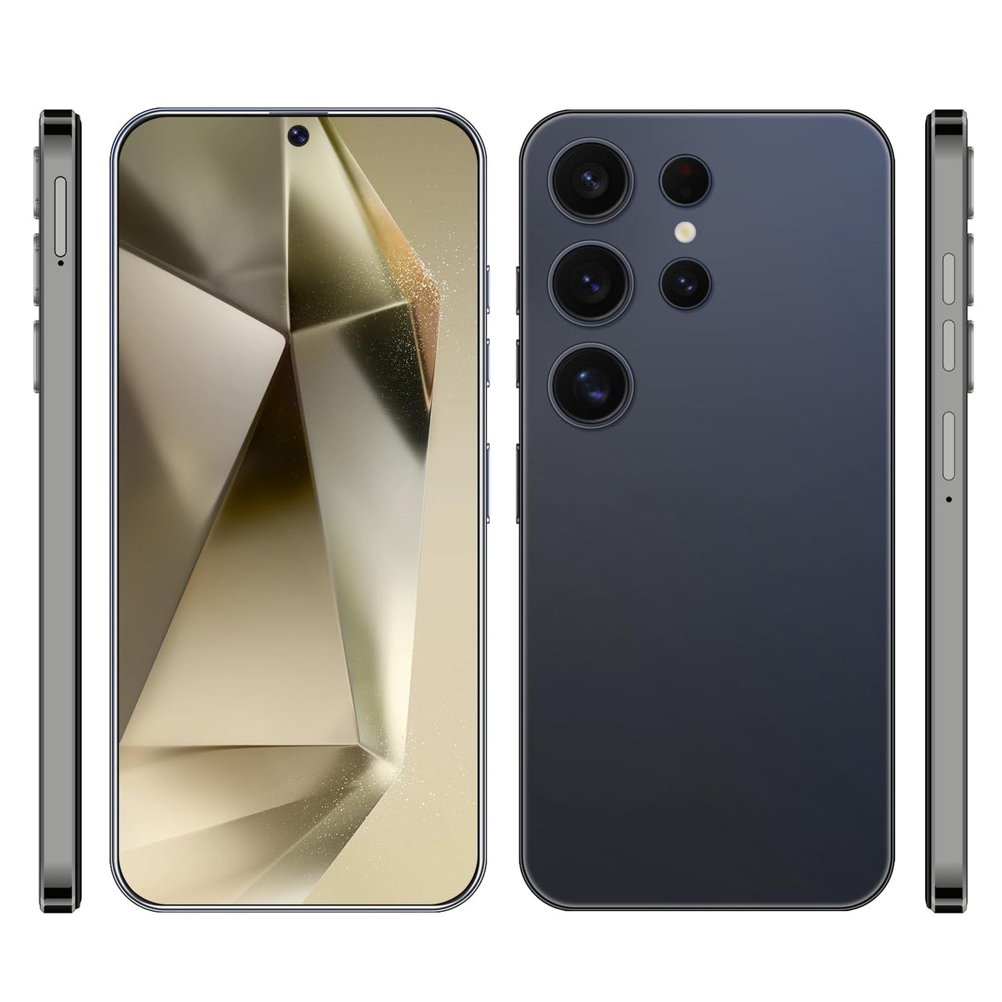 Unlocked S24 Ultra Android Phone 5G 6800mAh Dual SIM 108MP Camera Titanium Black