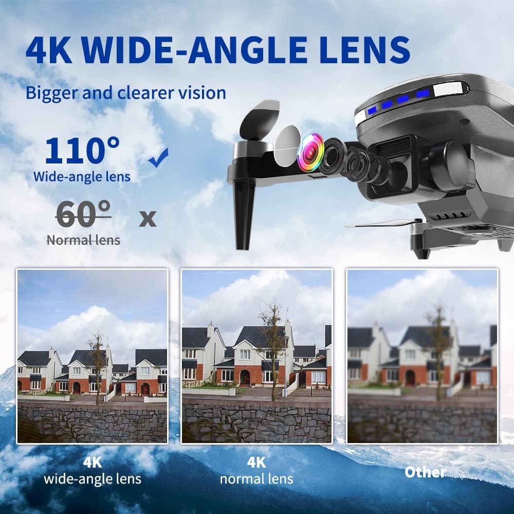4K Foldable Drone with Camera and 40 Minutes Flight Time