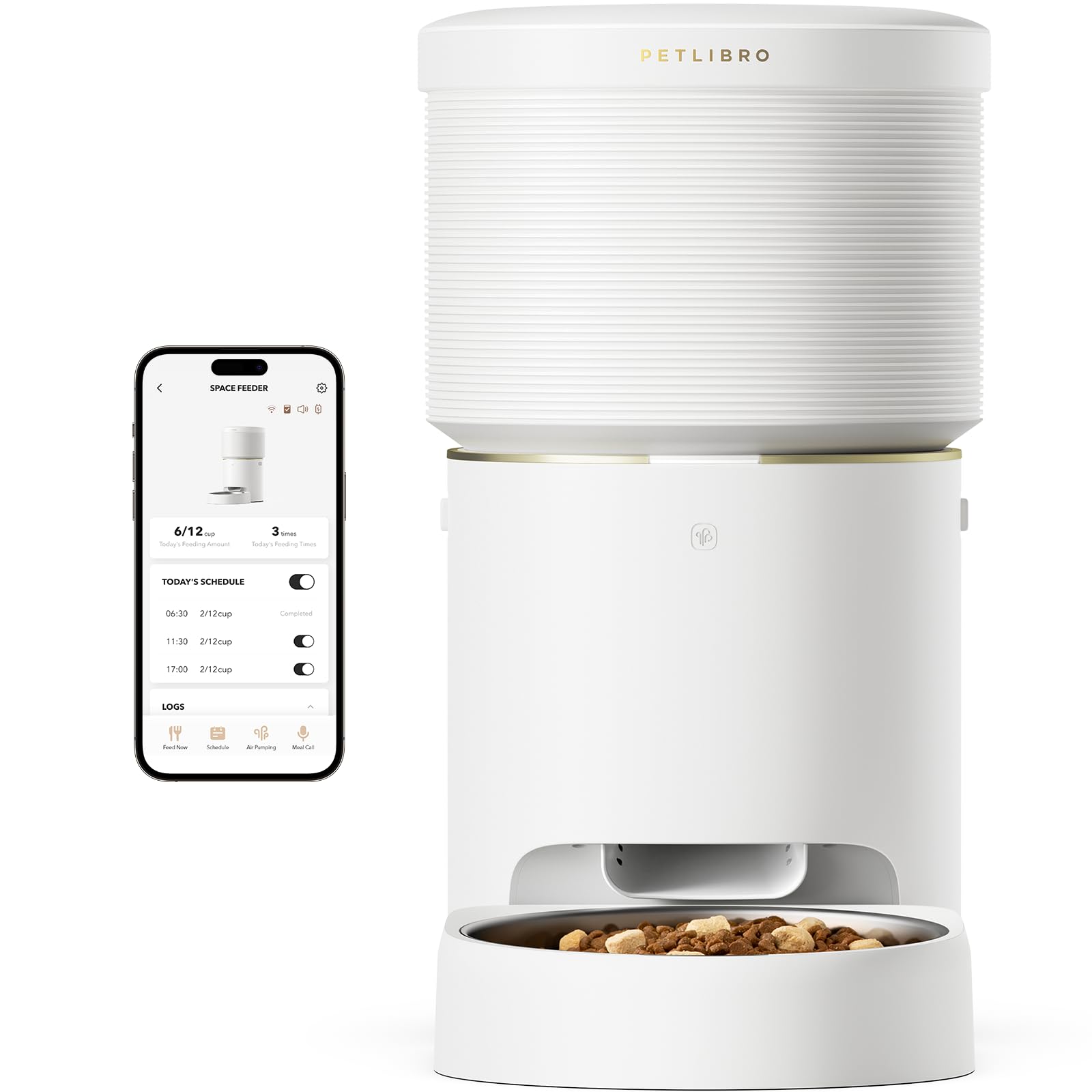 Automatic Dog Feeder with Airtight Storage for Fresh Food