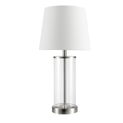 Maya 21 Inch Clear Glass Fillable Table Lamp