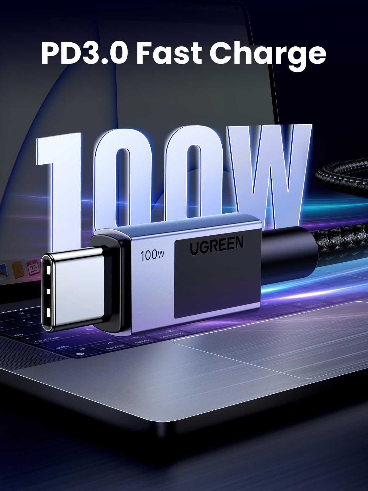 UGREEN 100W Fast Charging USB C Cable 10FT