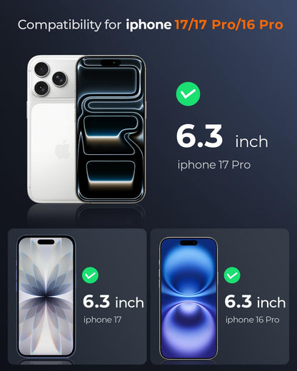 LK 2 Tempered Glass Screen Protector For iPhone 17 Pro Max