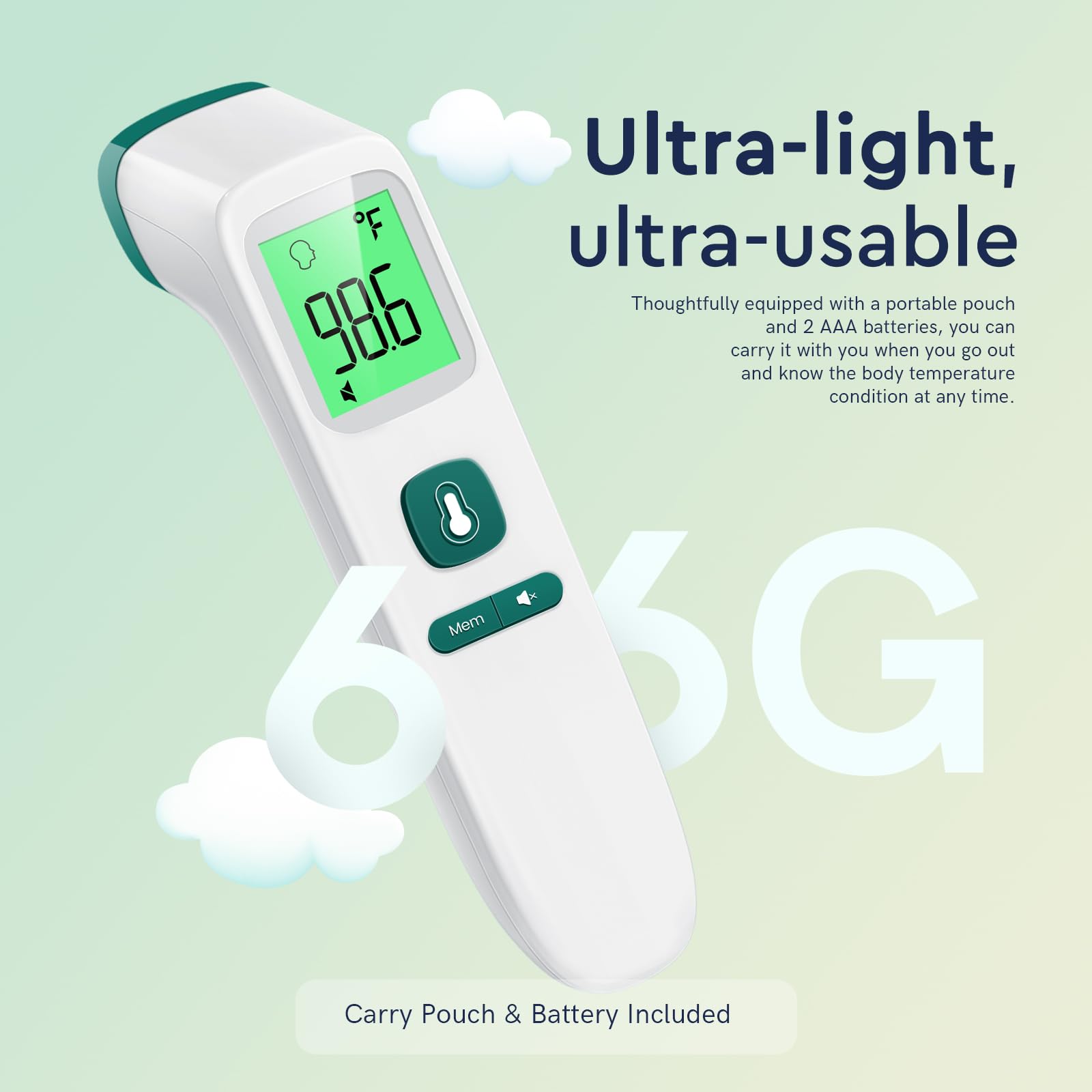 No Touch Digital Thermometer with Fever Alarm for Home Use