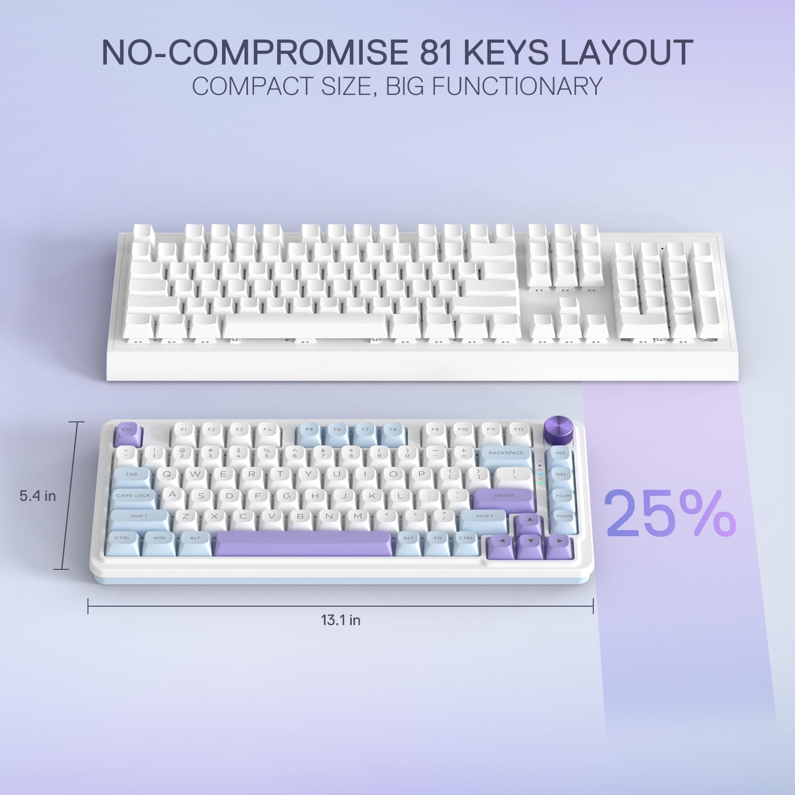 Redragon K673 Pro Wireless RGB Gaming Keyboard with Custom Knob