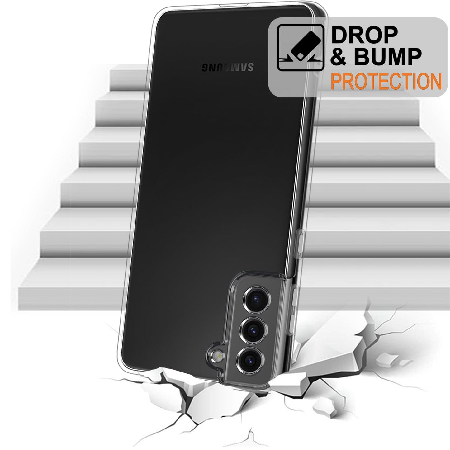 Tenoc Clear Case For Samsung Galaxy S22 6 Inch Non Yellowing Protective Bumper