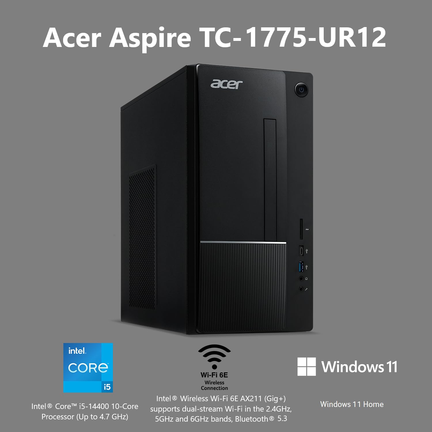 Acer Aspire TC Desktop with Intel Core i5 Performance
