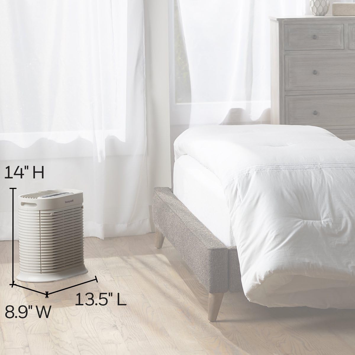 Honeywell HEPA Air Purifier for Large Rooms Reduces Allergens