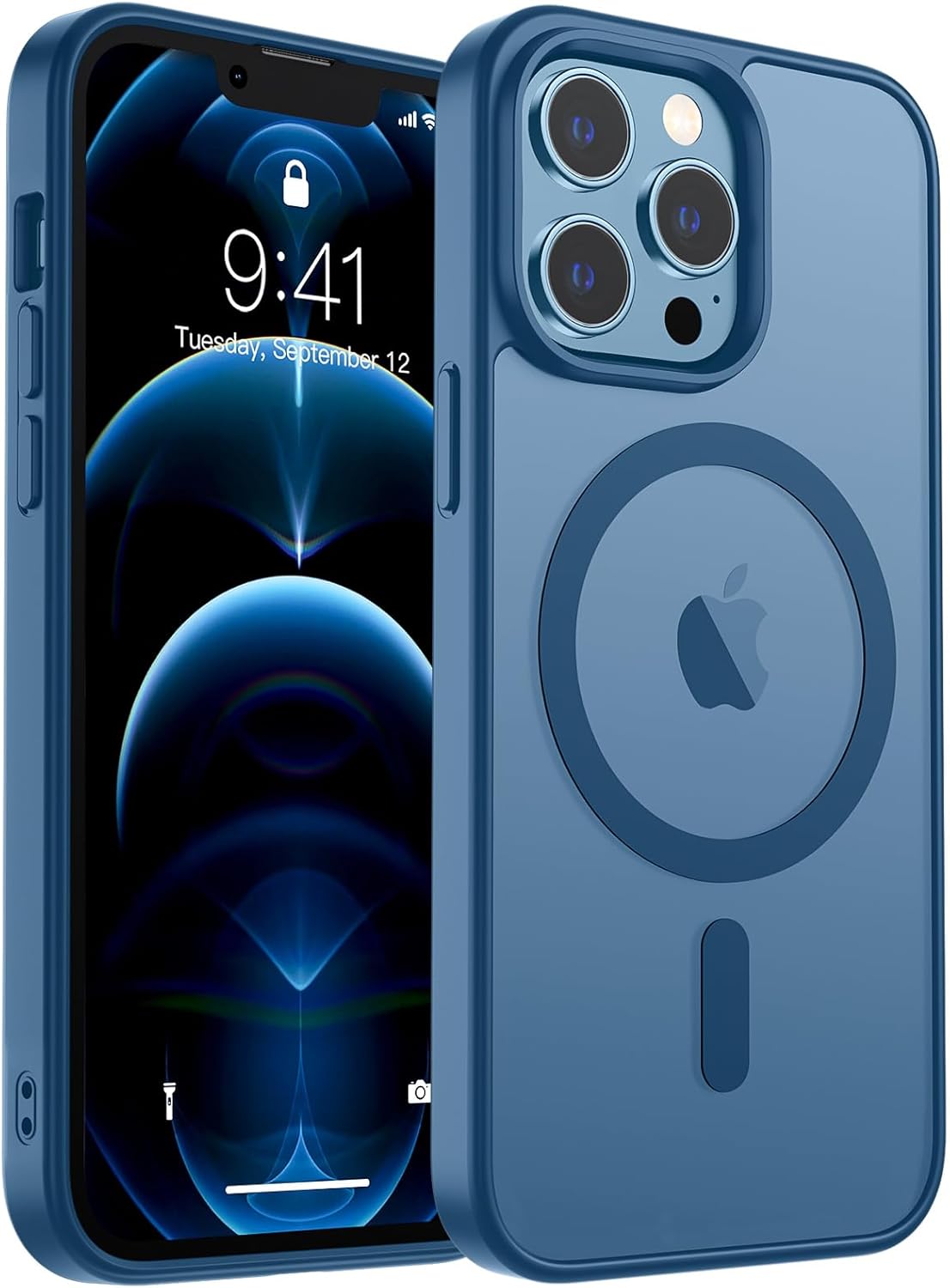 MagSafe Compatible iPhone 14 15 Case Matte Shockproof Anti Scratch Black