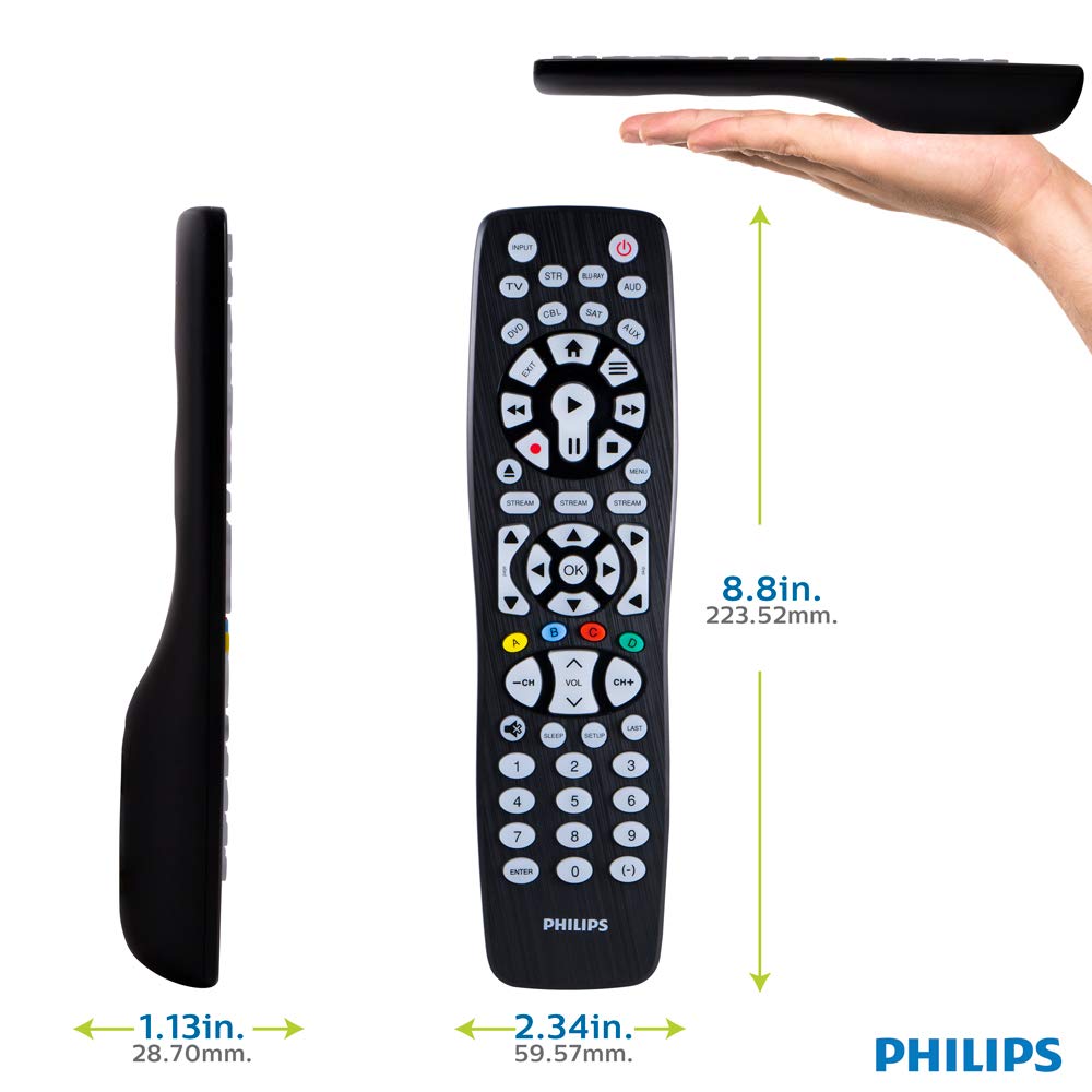 Philips Backlit Universal Remote Control for Smart TVs