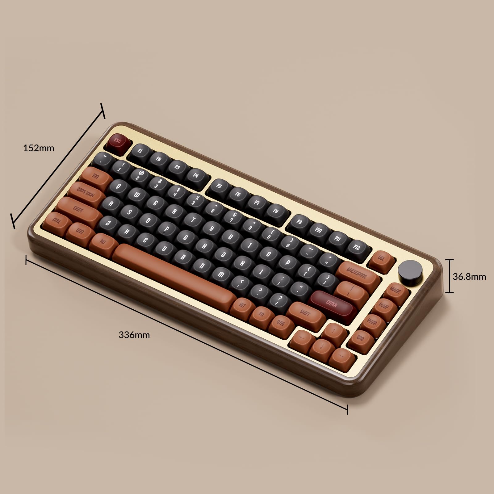 Akko MU02 Mechanical Keyboard with Walnut Case and RGB