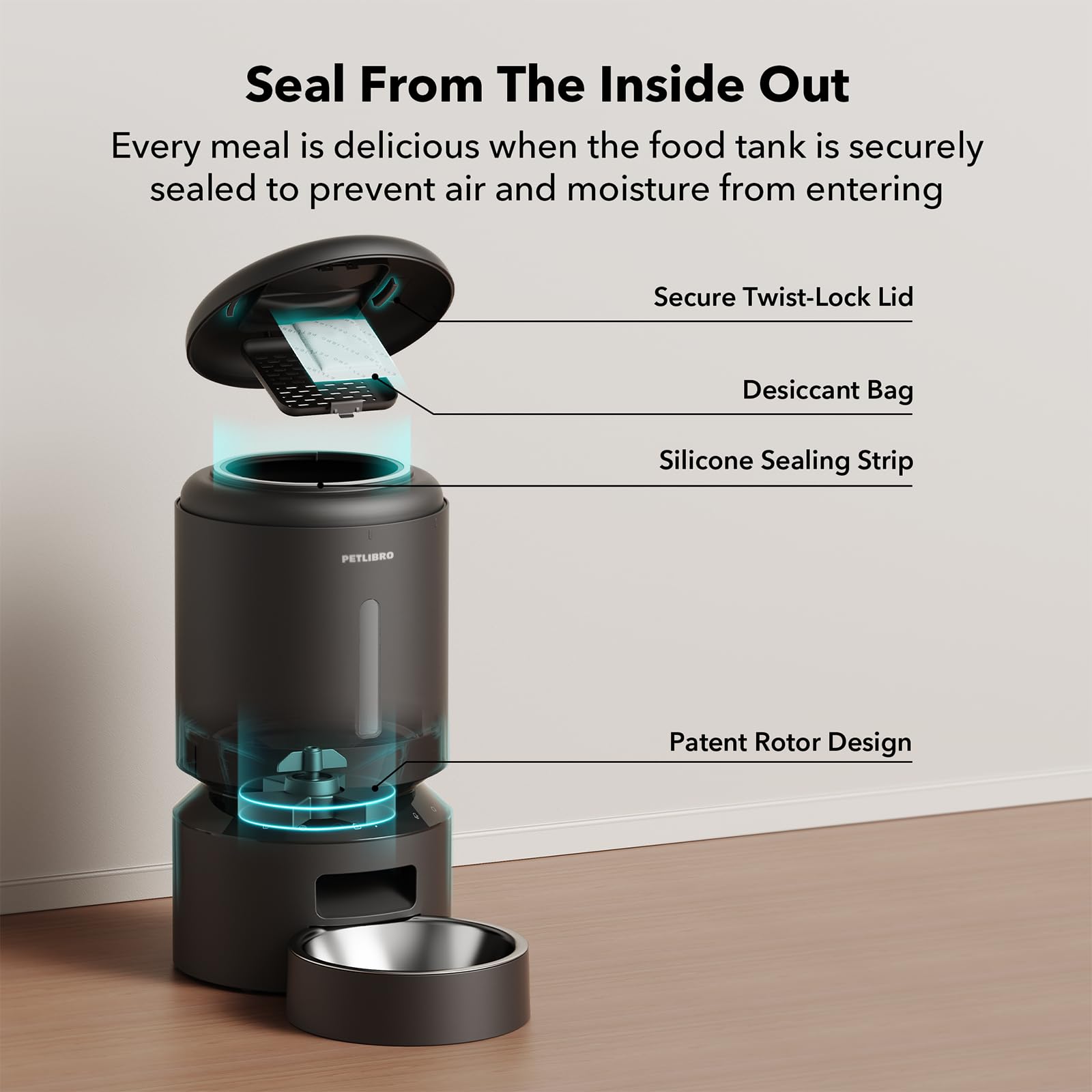 Automatic Cat Feeder with Freshness Preservation and Timed Meals