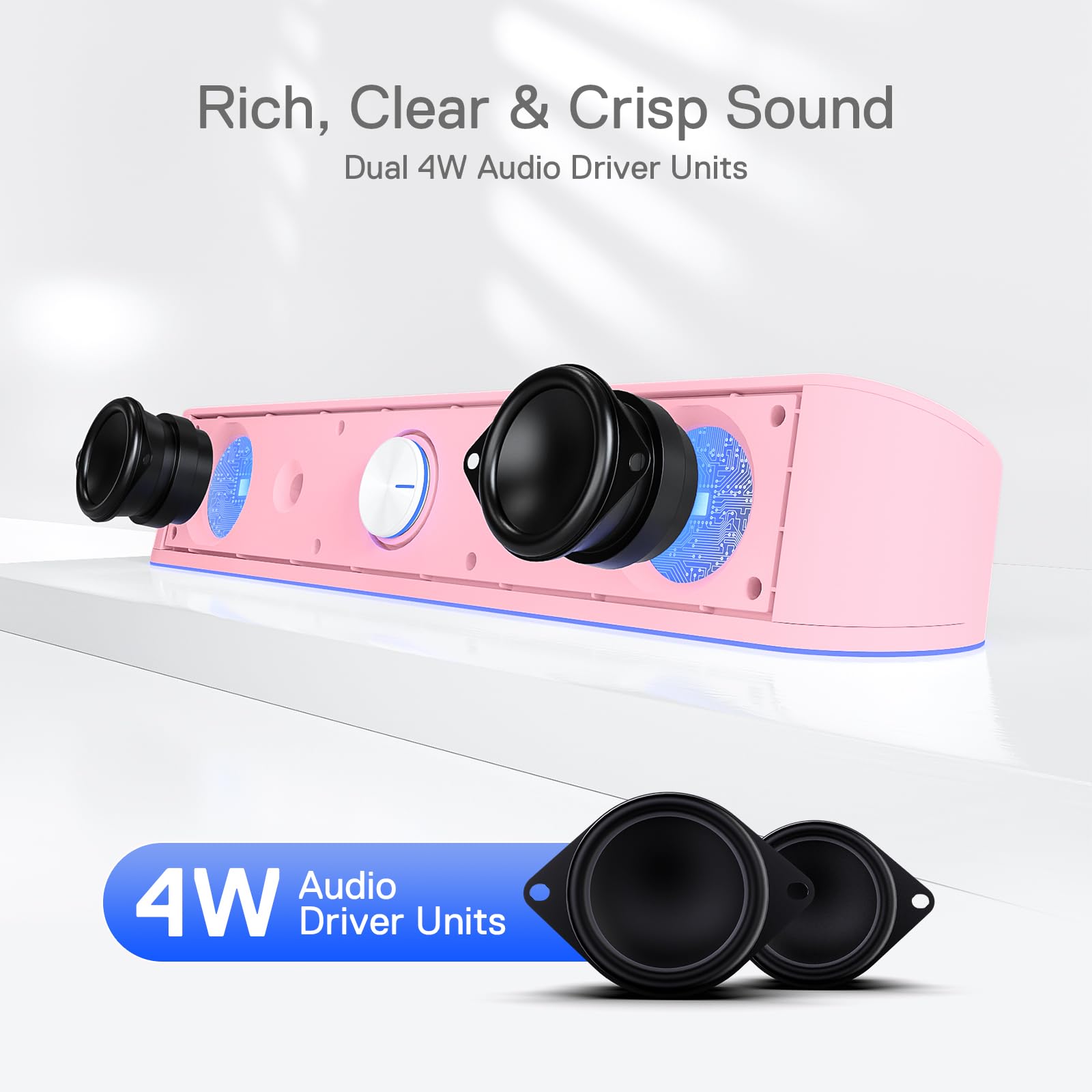 Redragon GS560 RGB Desktop Soundbar with Dynamic Lighting