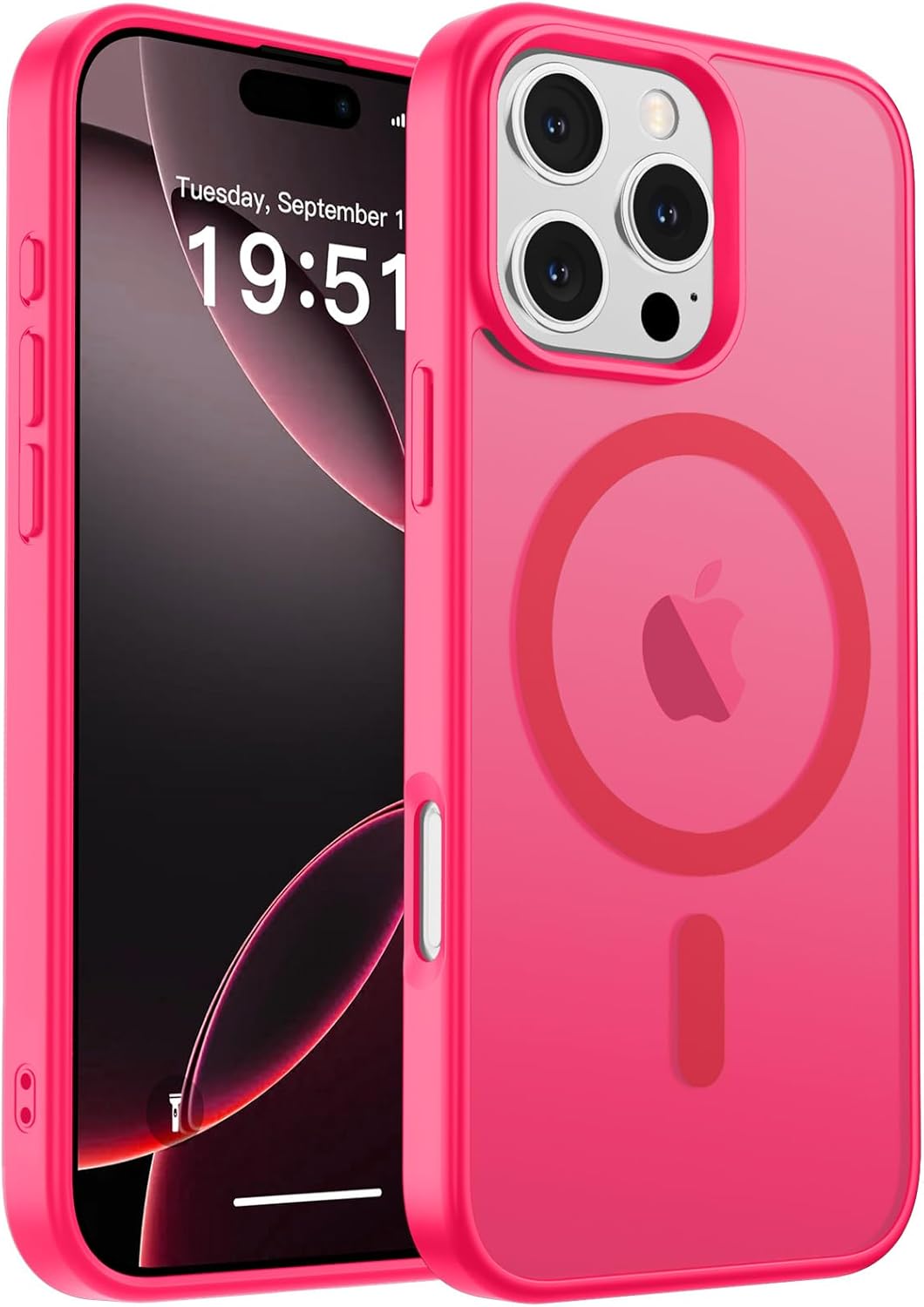 MagSafe Compatible iPhone 14 15 Case Matte Shockproof Anti Scratch Black