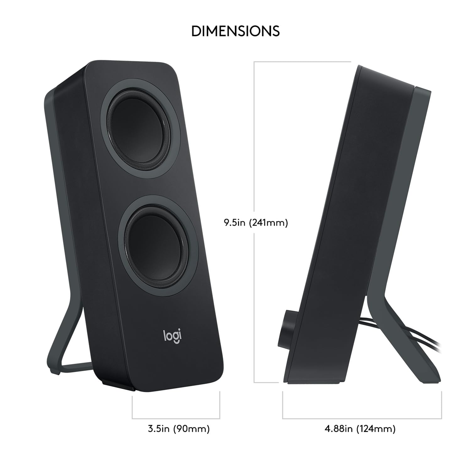 Logitech Z207 Bluetooth Computer Speakers for Rich Stereo Sound