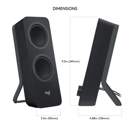 Logitech Z207 Bluetooth Computer Speakers for Rich Stereo Sound
