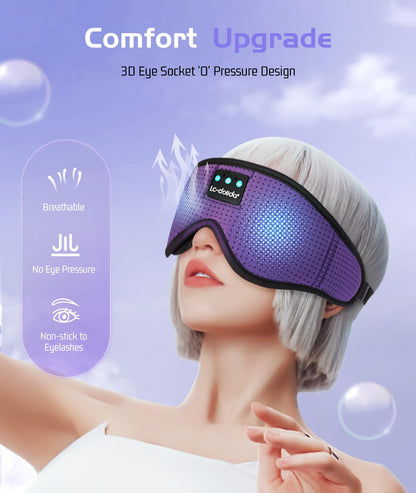 Sleep Headphones Bluetooth Eye Mask for Side Sleepers