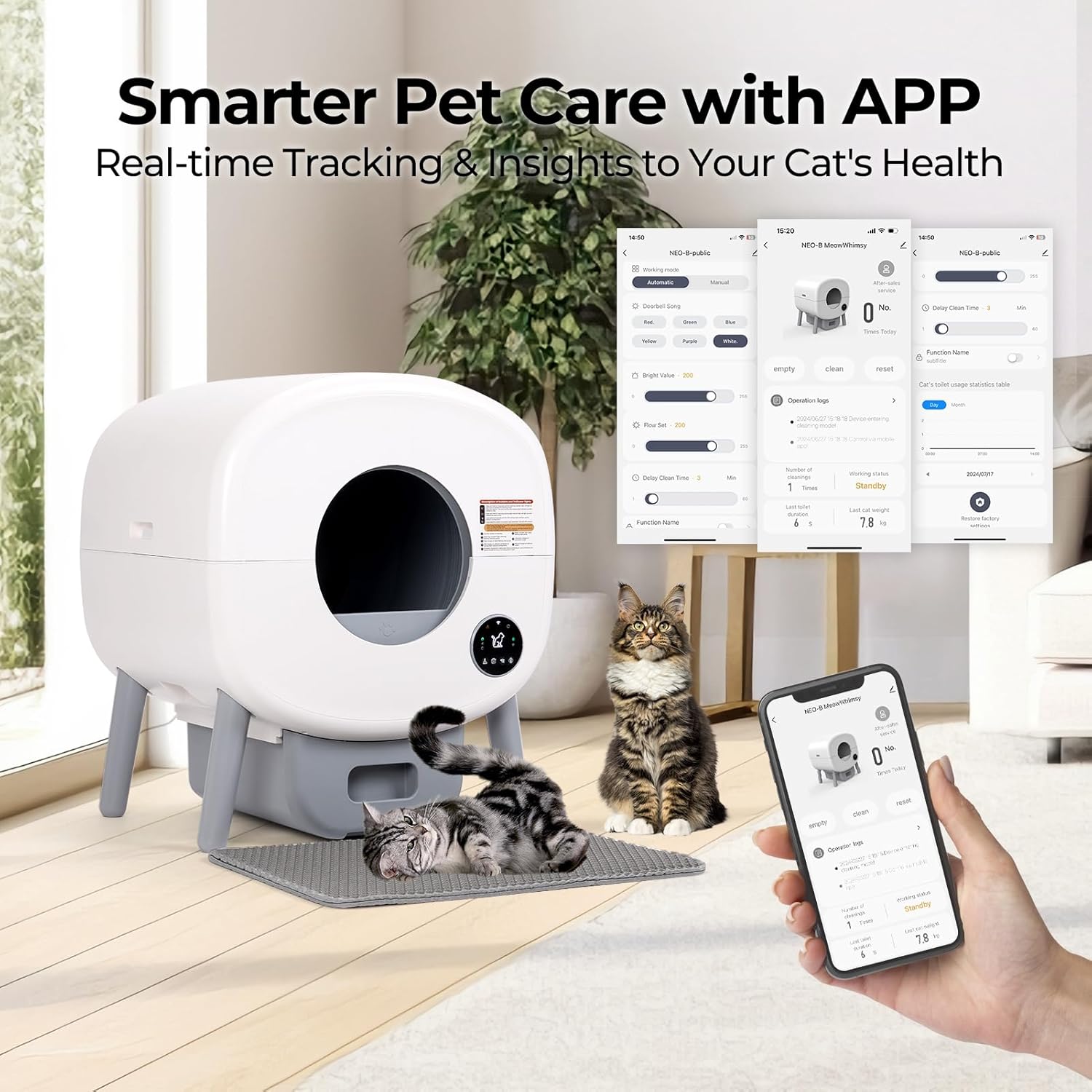 Self Cleaning Automatic Litter Box for Multiple Cats