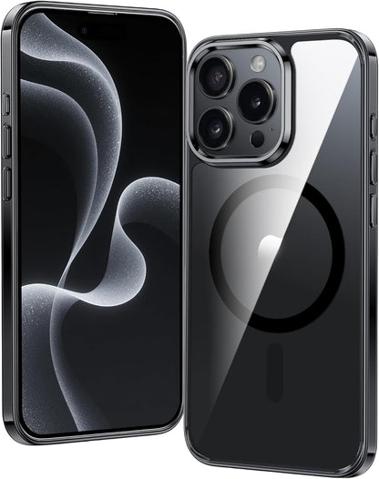 FNTCASE IPhone 16 Case Clear Magnetic MagSafe Screen Protector Drop Proof Rugged