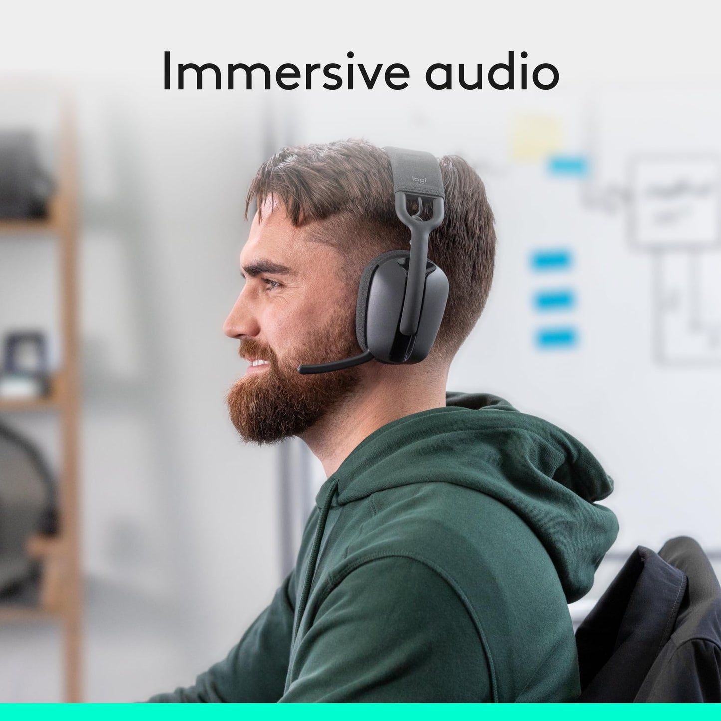 Logitech Zone Vibe 100 Wireless Headphones with Noise Canceling Microphone