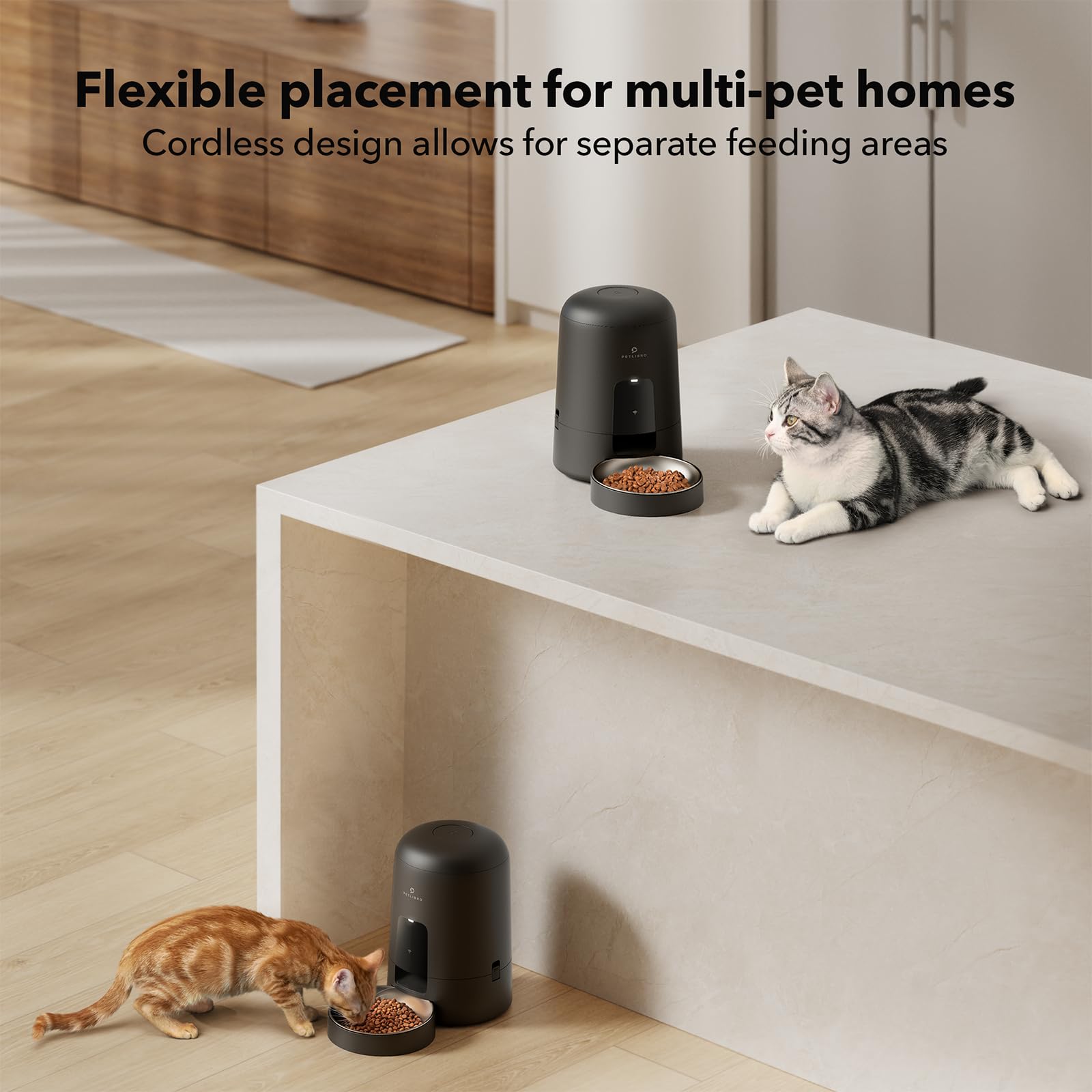 Smart Wi-Fi Cat Feeder with 30 Day Battery Life