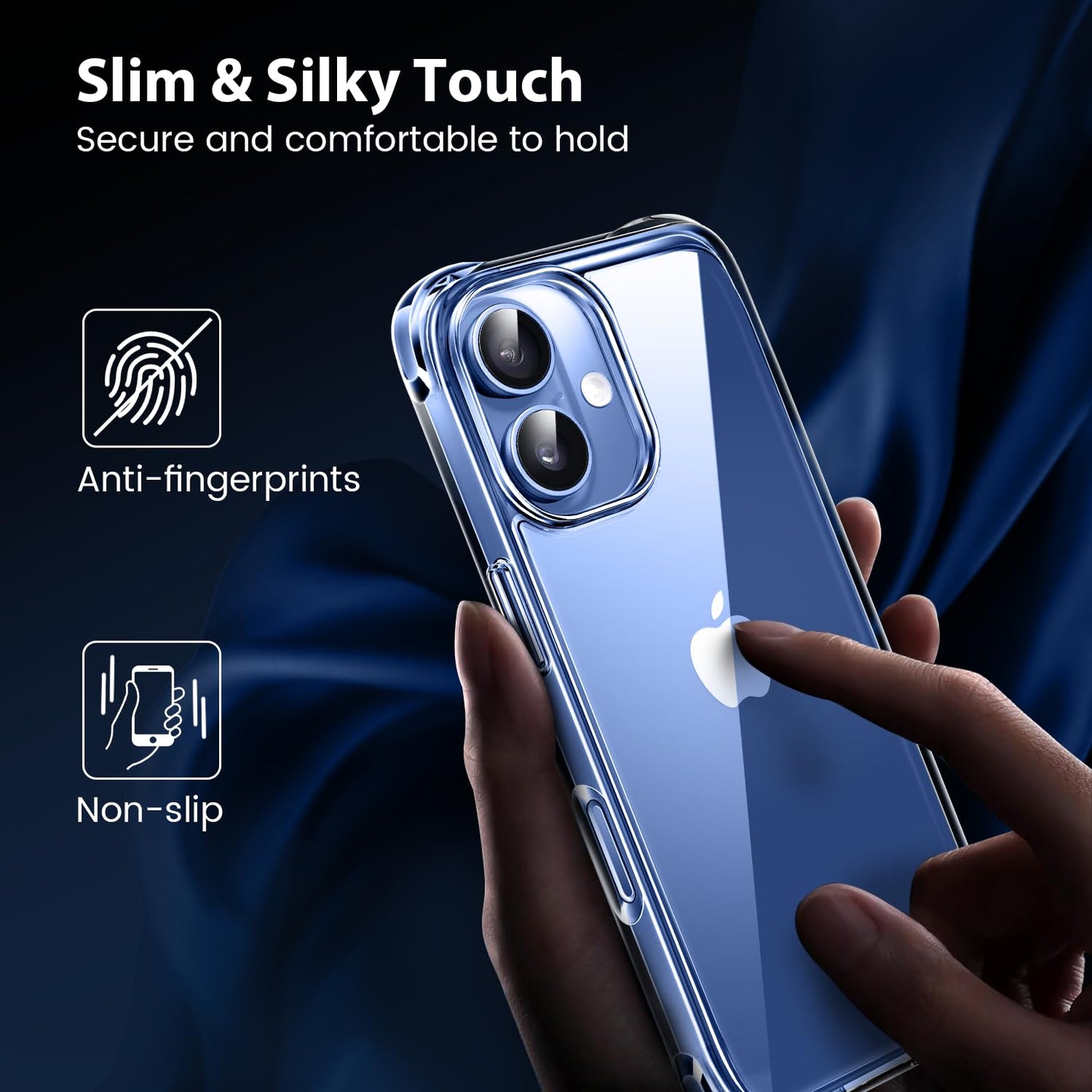 Mkeke Clear Case for iPhone 17 Pro Max Shockproof Bumper