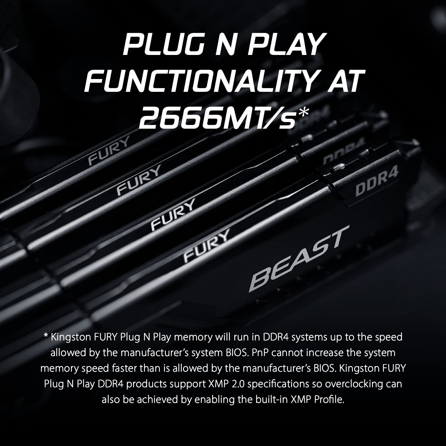 Kingston Fury Beast 32GB DDR4 Memory Kit for Gamers