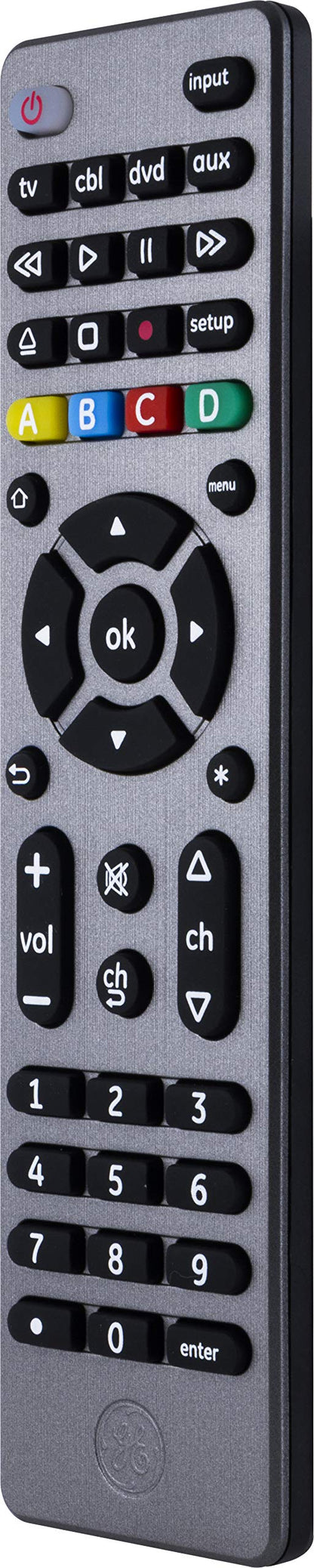 GE Universal Remote Control for 4 Devices Easy Setup