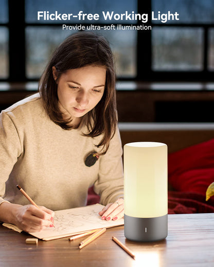 Touch Bedside Table Lamp Rgb 3 Way Dimmable Nightstand