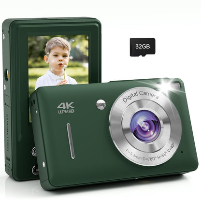 44MP Compact Digital Camera with 16X Zoom for Kids